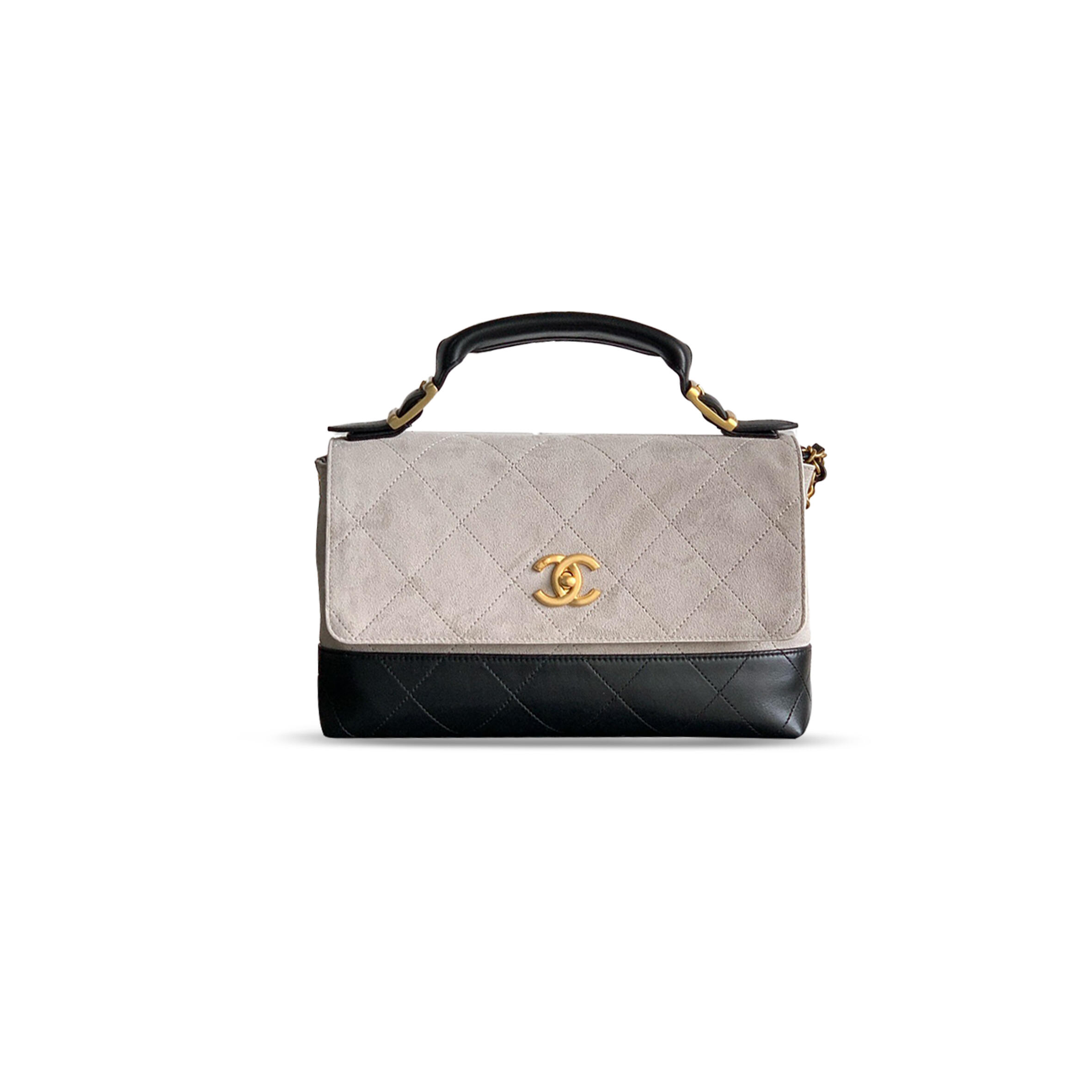 Ch*el large flap bag with top handle as5637 (29*18*8cm)